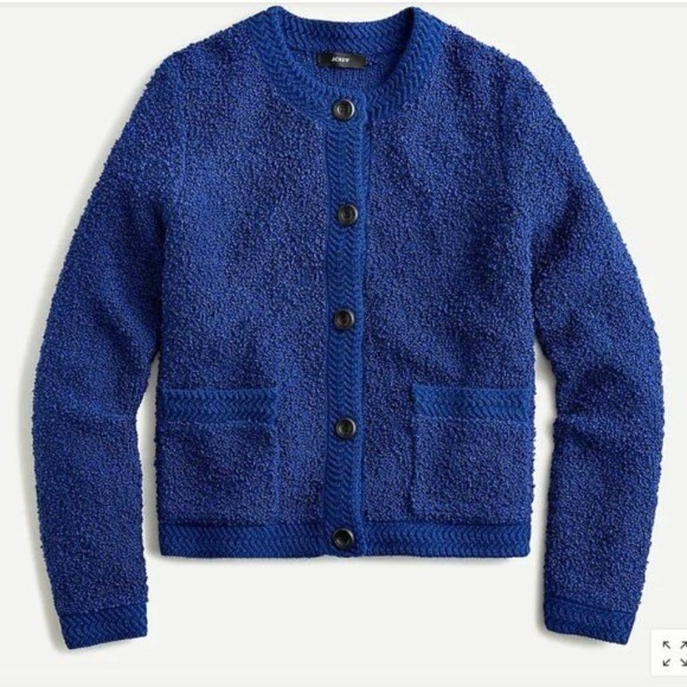 J. Crew Tweed Textured Cardigan Sweater